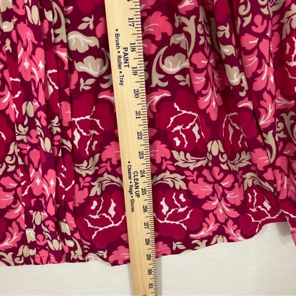 Charter Club Red Pink Long Sleeve Office Career Button Down XL - Picture 7 of 9